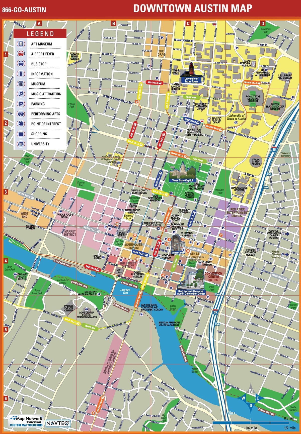 ulična mapa Austin Tx